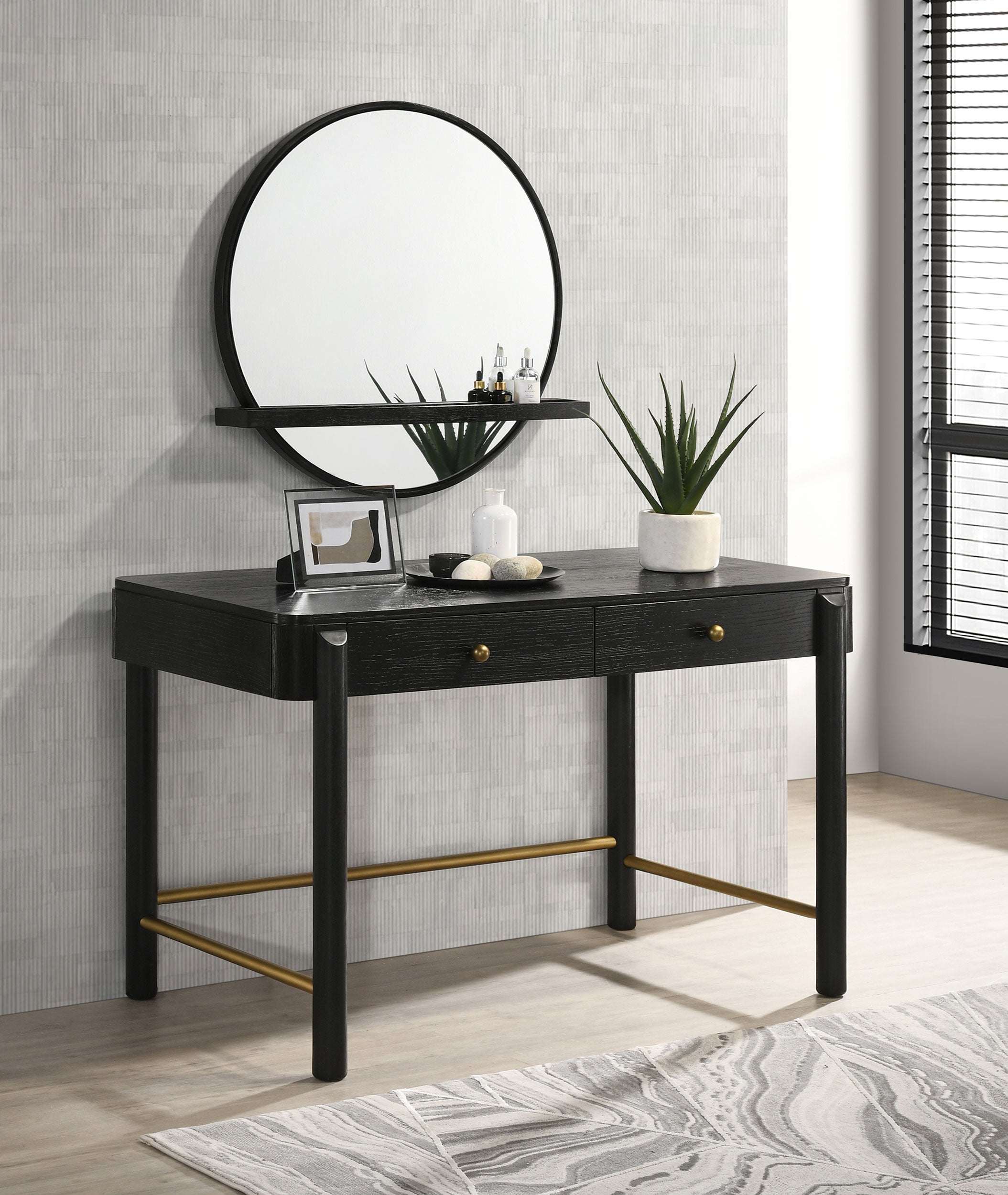 Arini Makeup Vanity Table with Wall Mirror