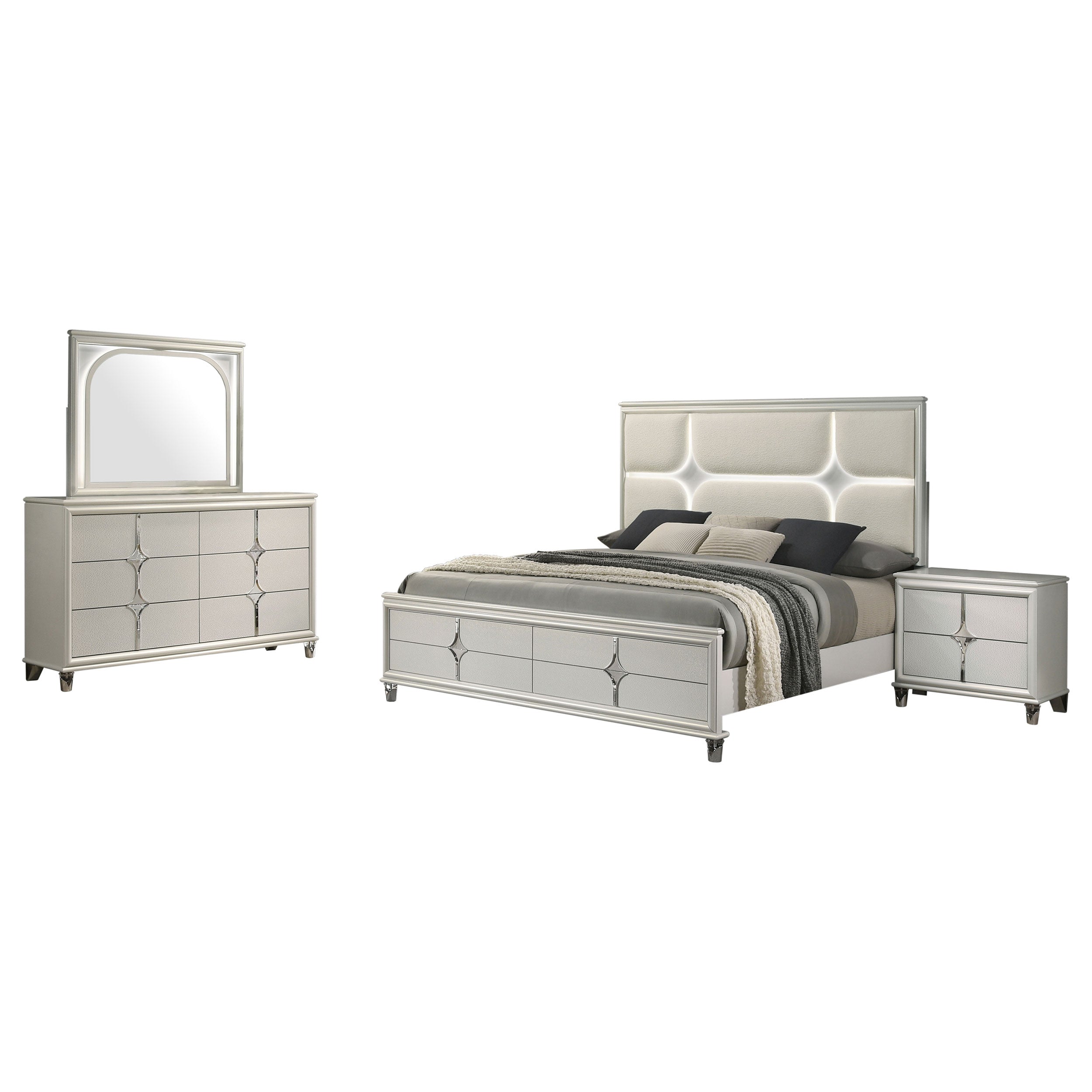 Olivia 4 & 5 Piece Bedroom Set E.King, Queen, & Cal.King