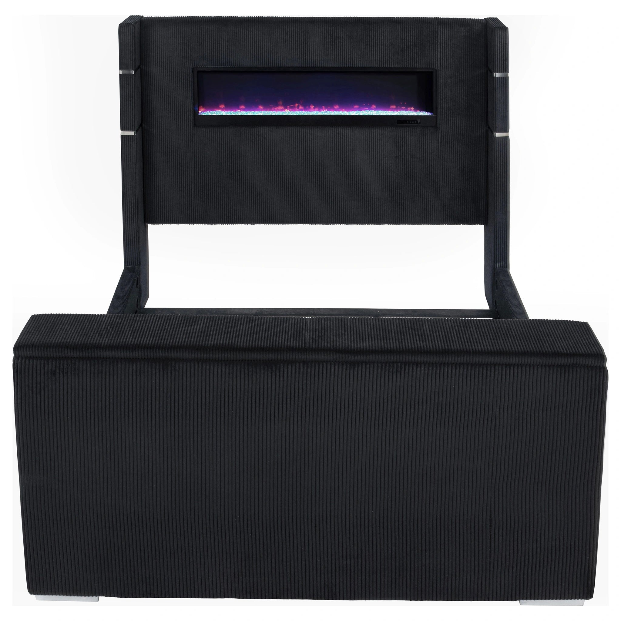 Tisdall Wingback TV Bed with Flame Visualizer