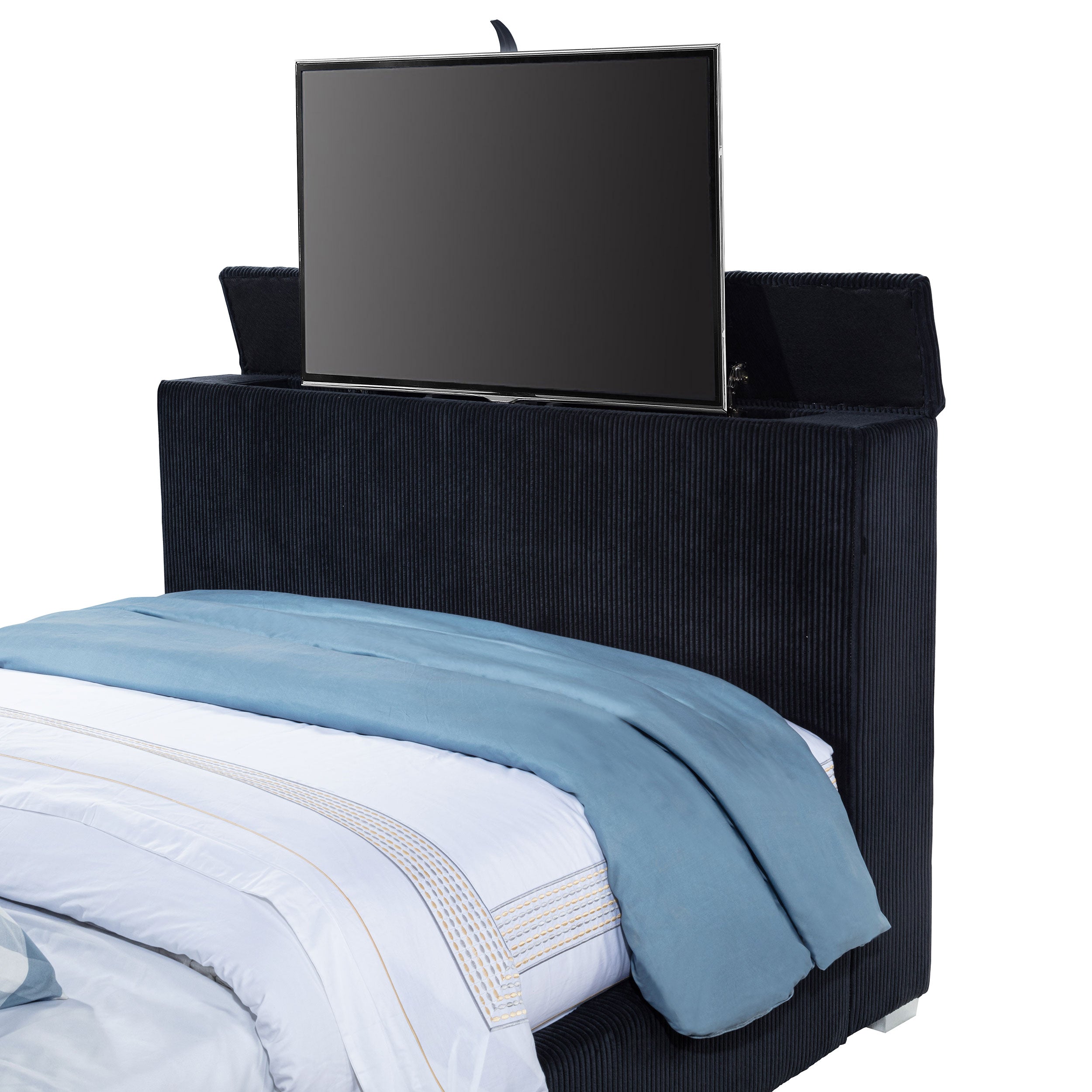 Tisdall Wingback TV Bed with Flame Visualizer