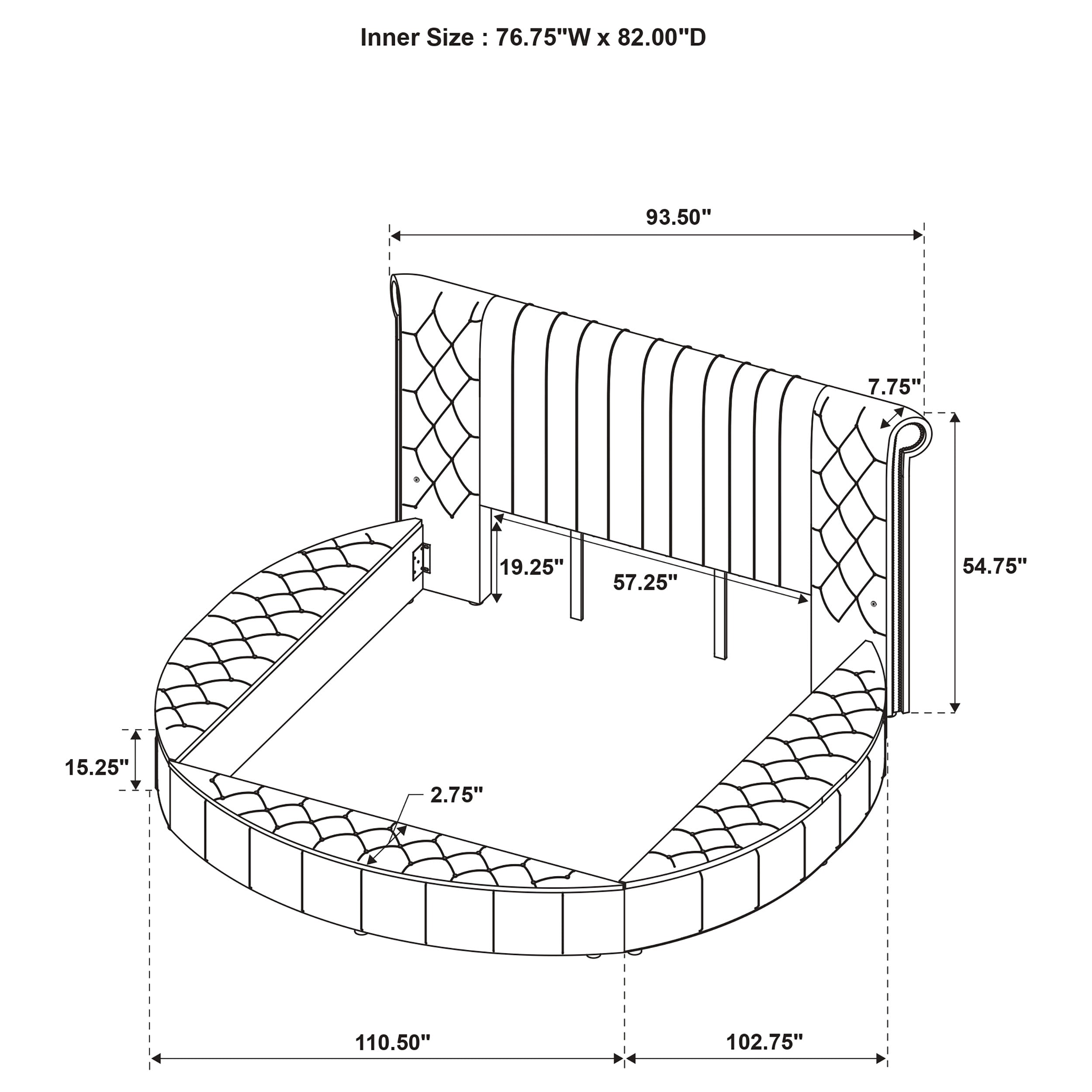 Sonya Panel Floor Storage Bed
