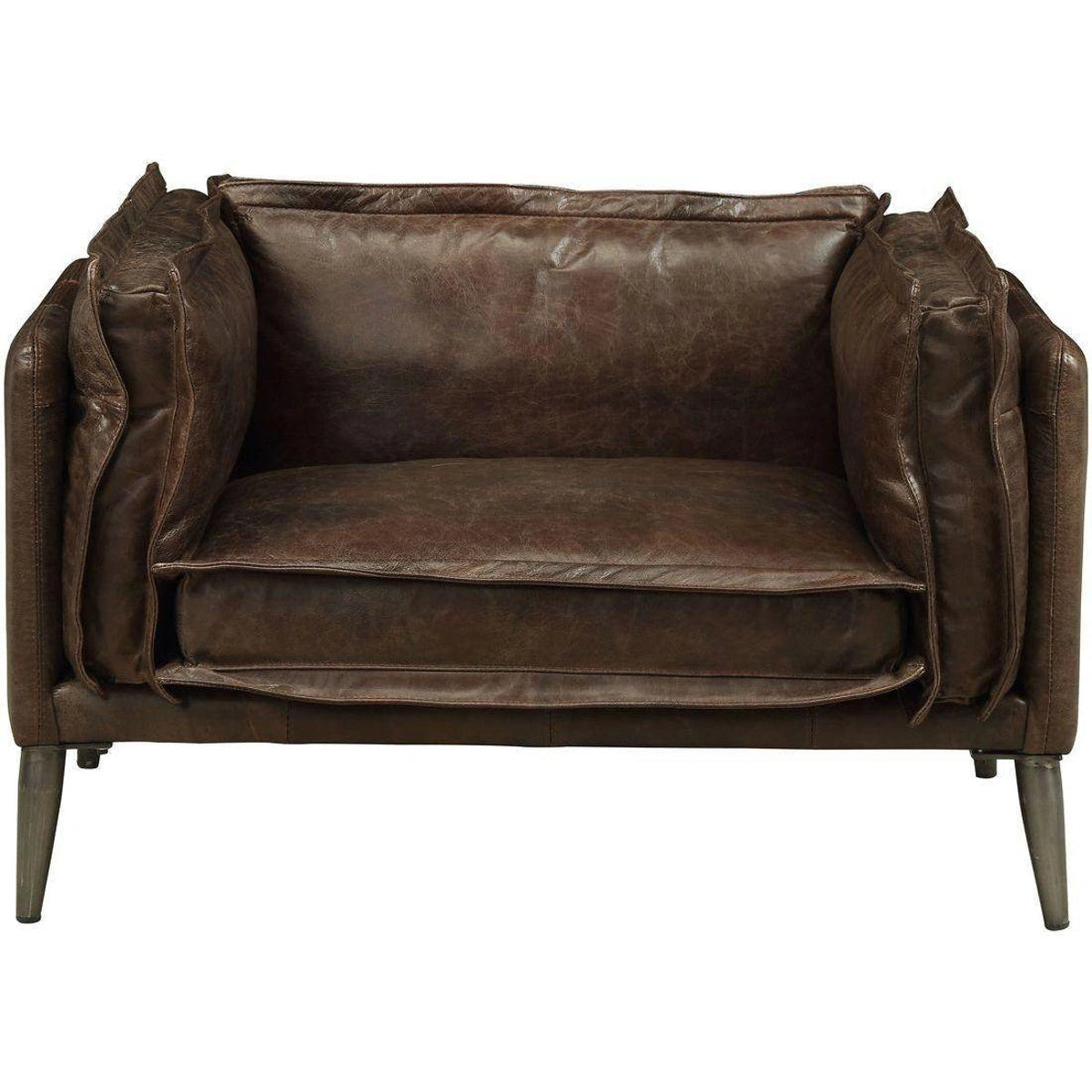 Acme Furniture Porchester Chair in Distress Chocolate 52482