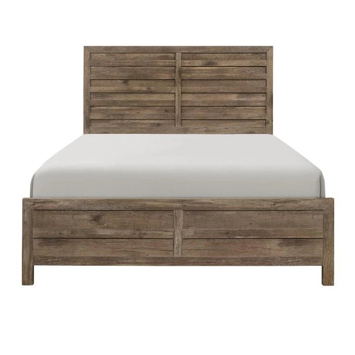 Mandan Full Panel Bed in Weathered Pine 1910F-1*