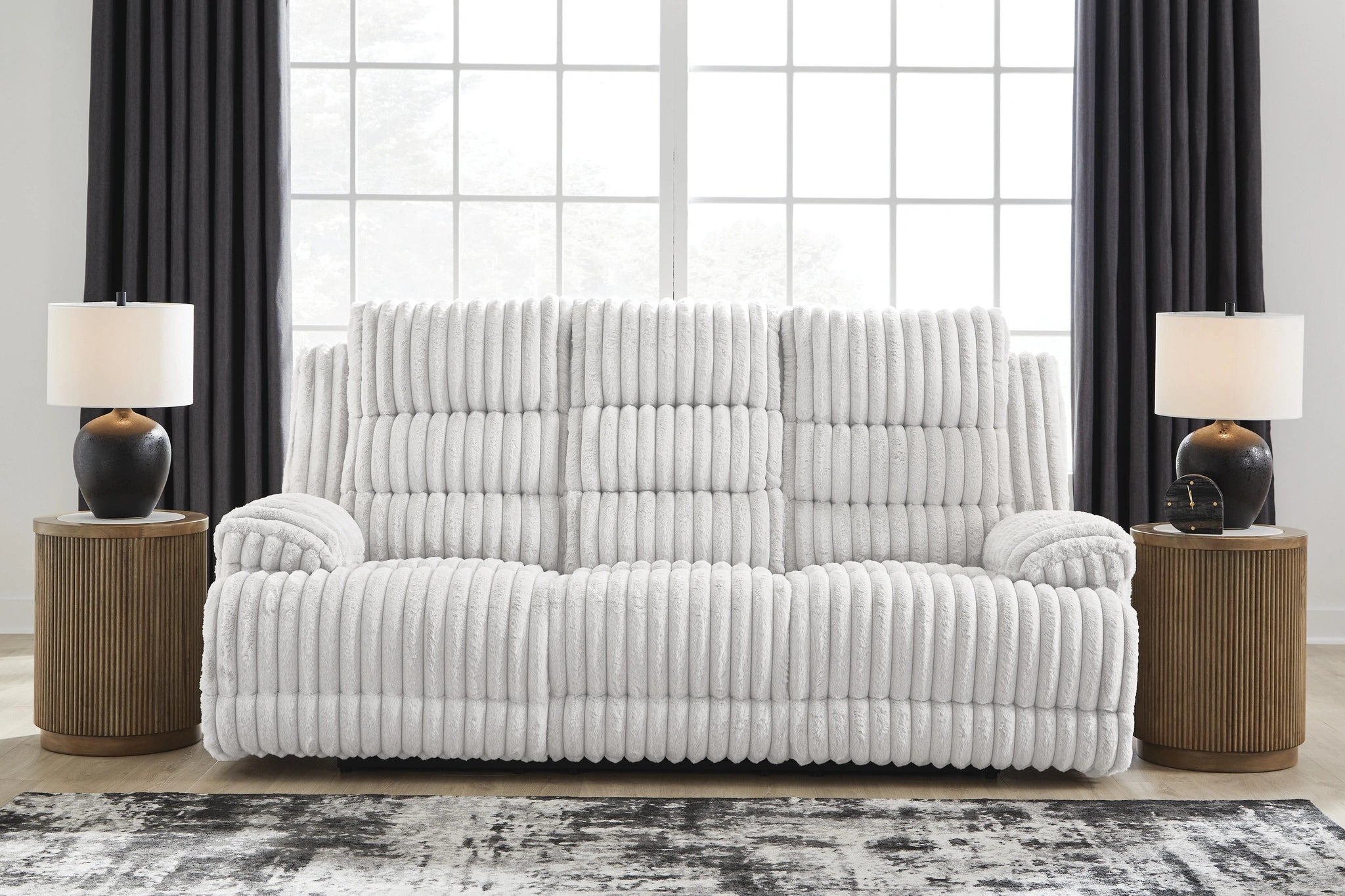Rhines Falls Power Reclining Sofa with Drop Down Table