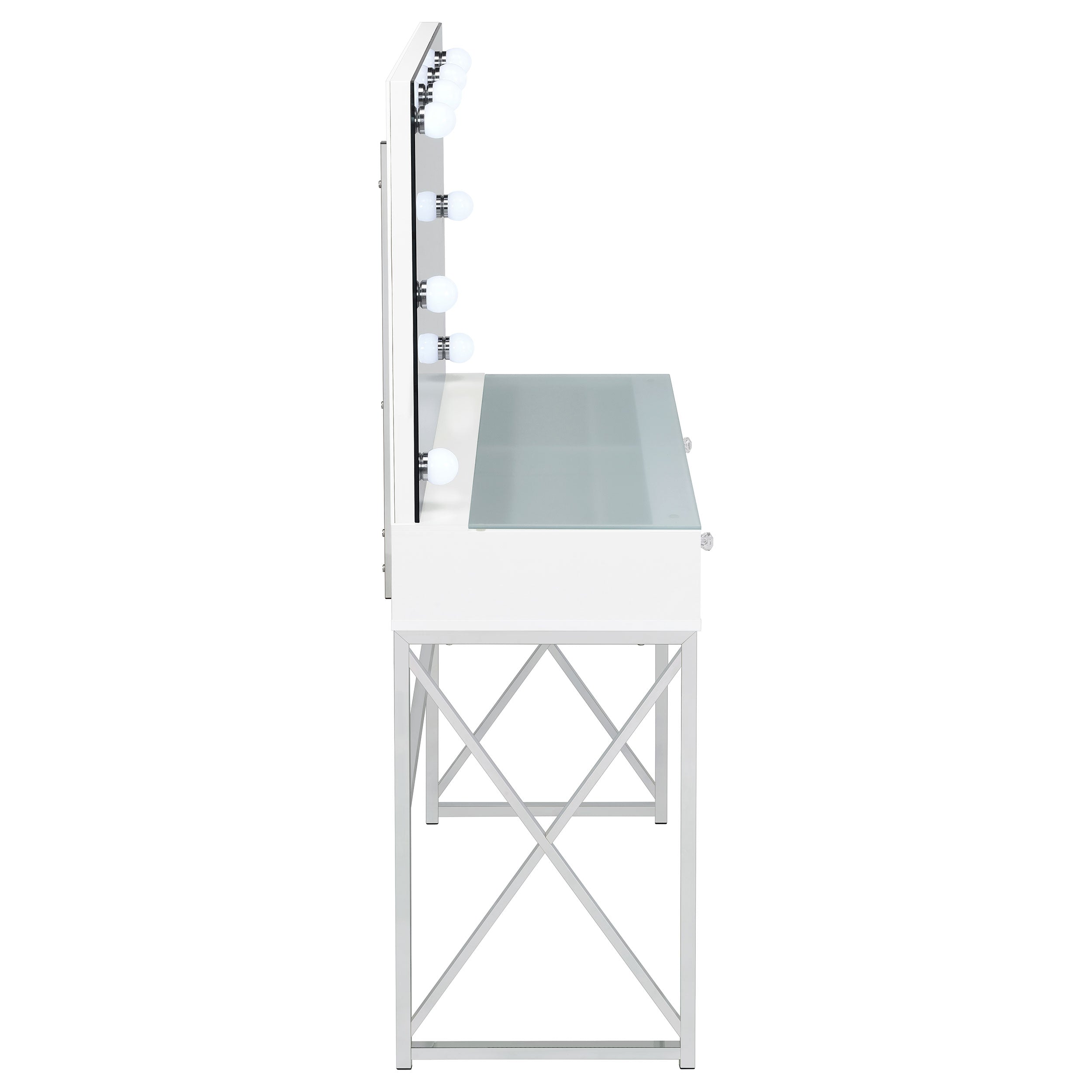 Eliza Makeup Vanity Table with LED Mirror and Stool