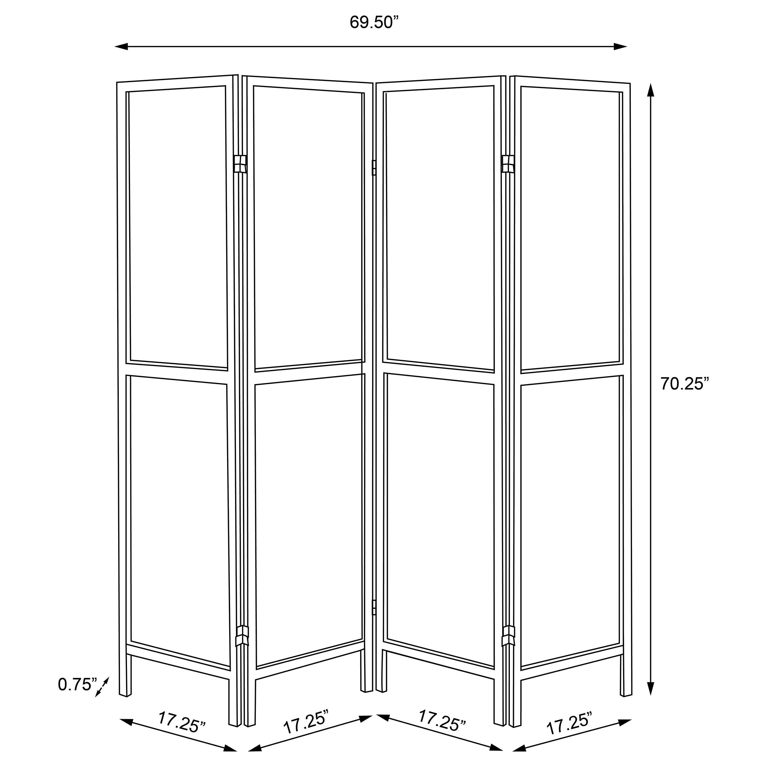 Deepika Four-Panel Room Divider