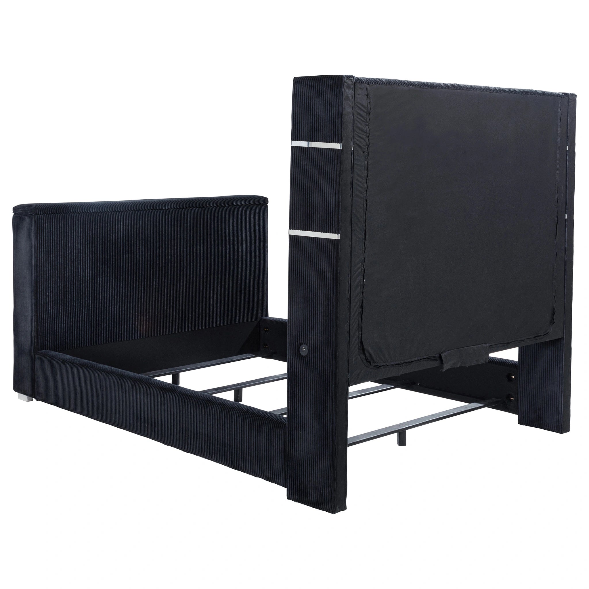 Tisdall Wingback TV Bed with Flame Visualizer