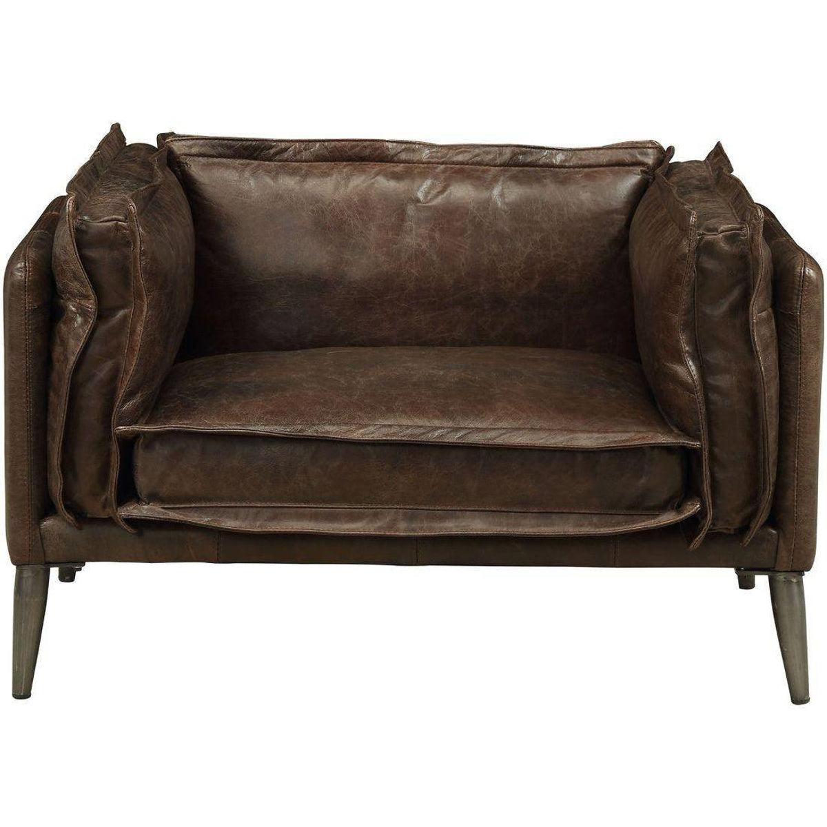 Acme Furniture Porchester Chair in Distress Chocolate 52482