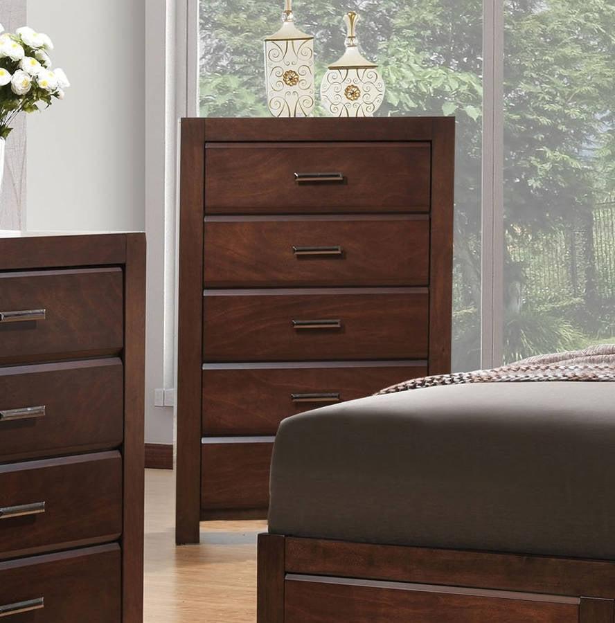 Acme Oberreit 5 Drawer Chest in Walnut 25796