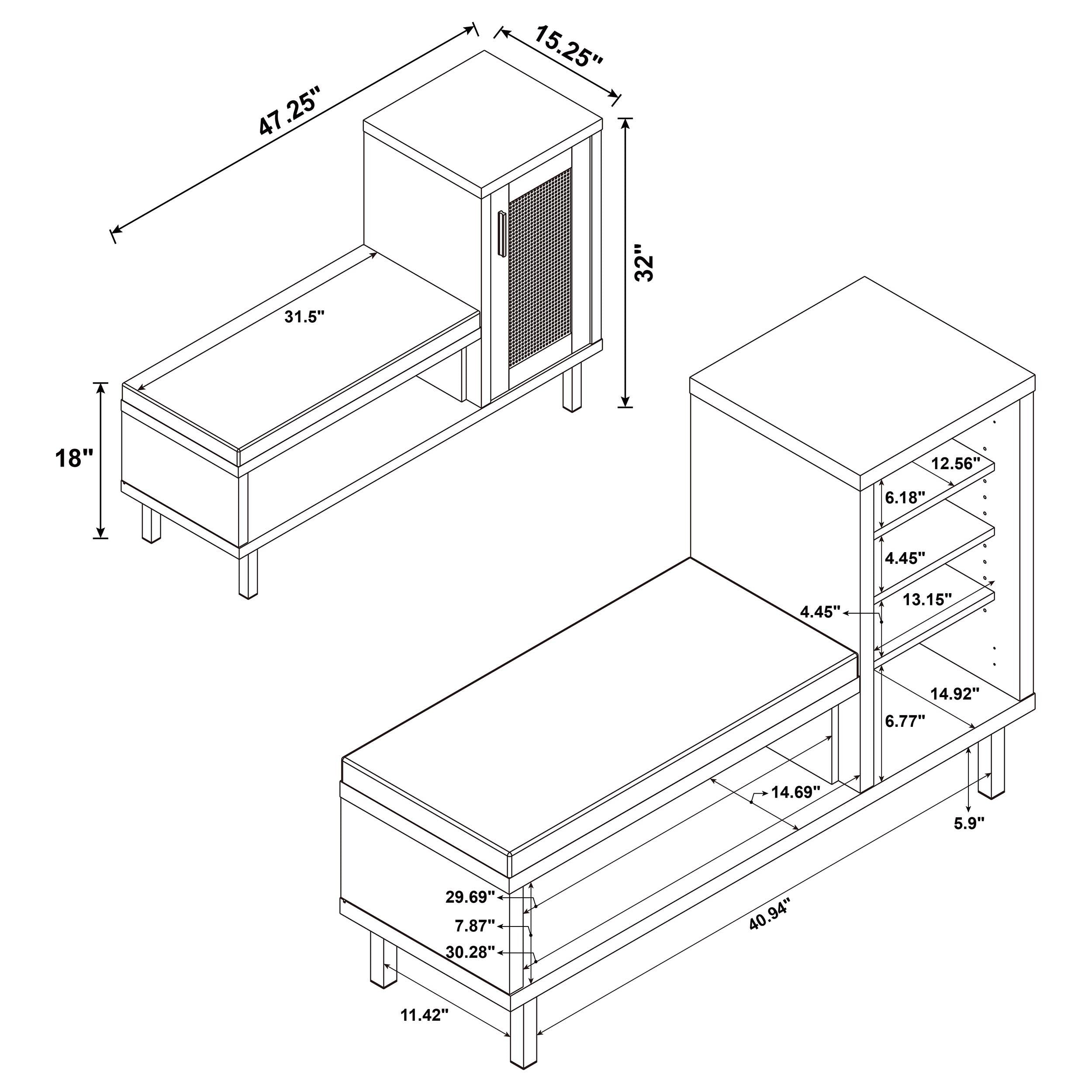 Teller Storage Bench