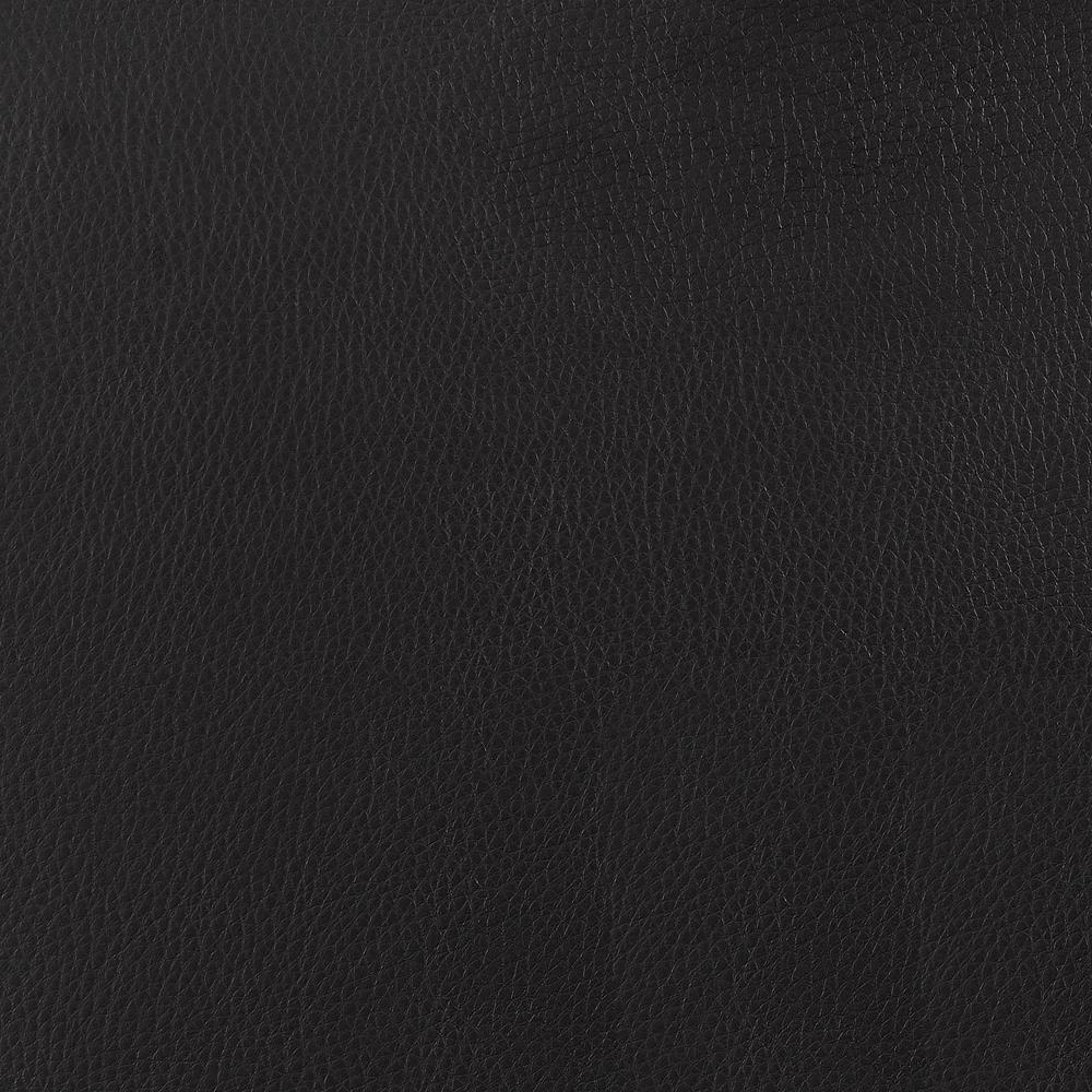 Bowman Round Upholstered Ottoman Black