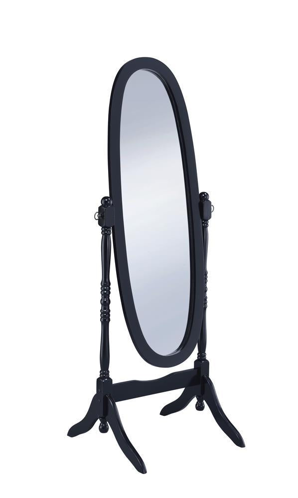 Foyet Oval Cheval Mirror Black