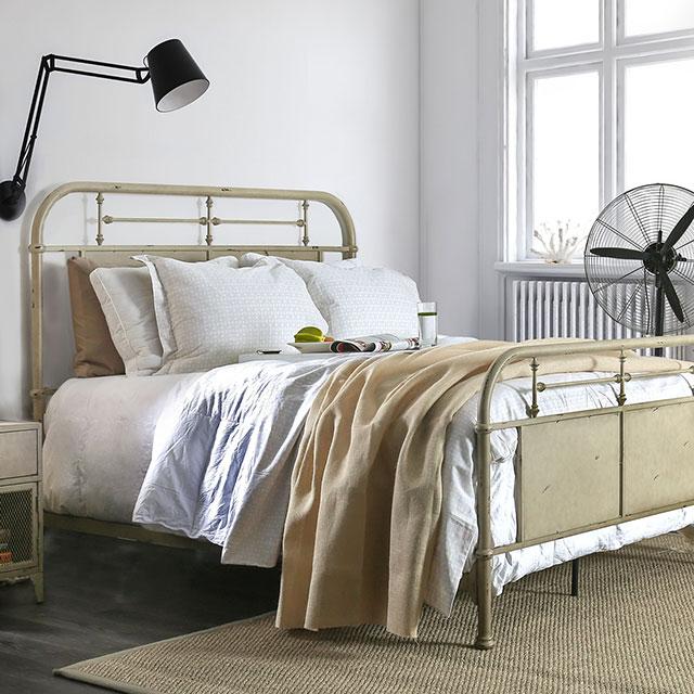 Haldus Bed Ivory, Red & White