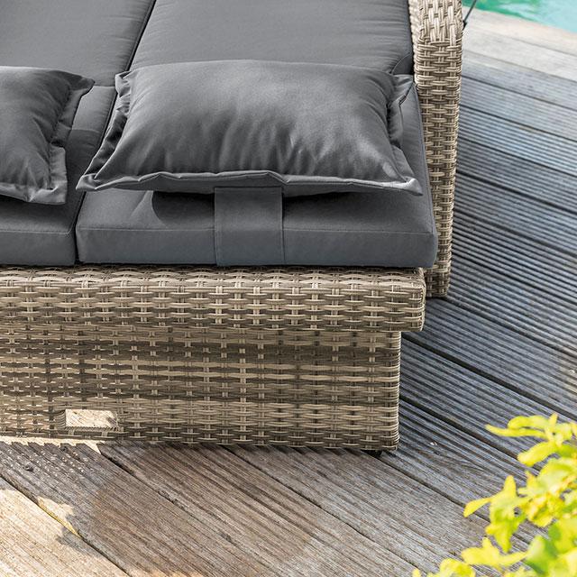 Bahia Tobago Reclining Chaise Lounge Brown & Gray