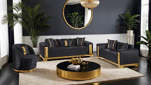 Valdosta Chair Black & Beige