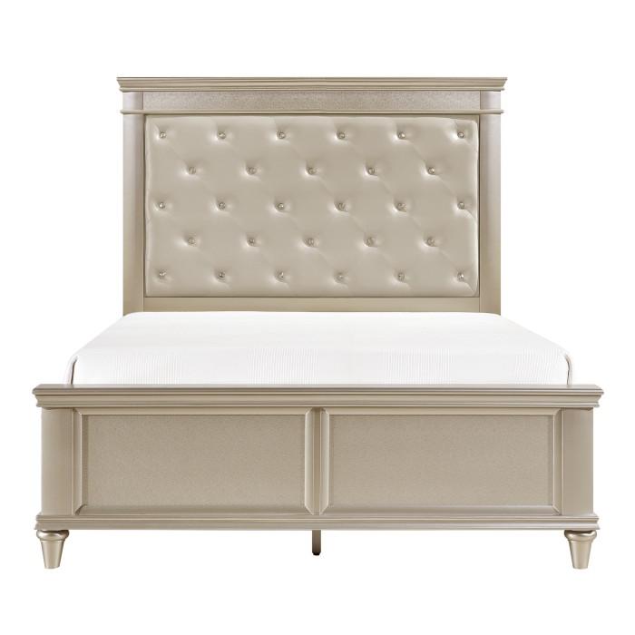 Celandine Full Panel Bed in Pearl/Silver 1928F-1*