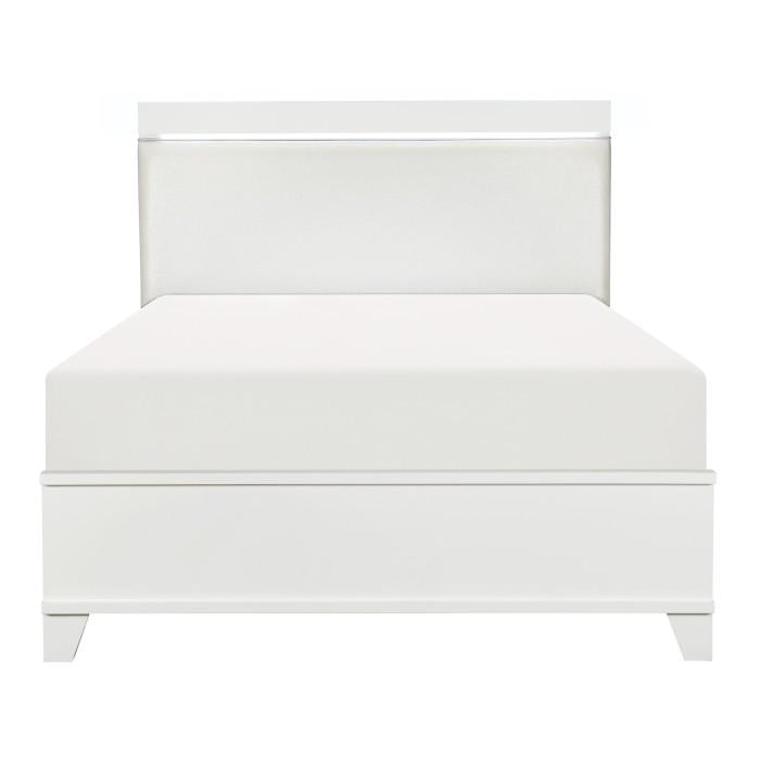 Kerren Queen Platform Bed in White 1678W-1*