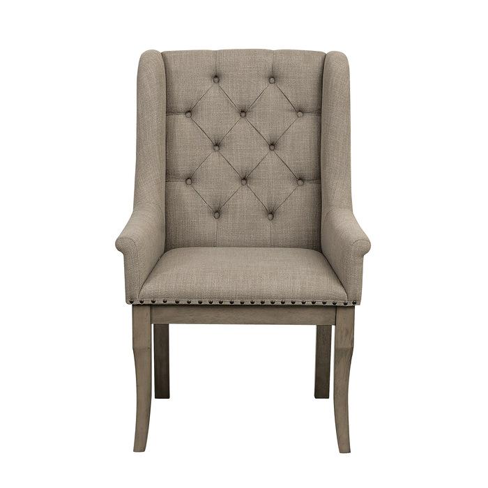 Vermillion Arm Chair in Gray (Set of 2)
