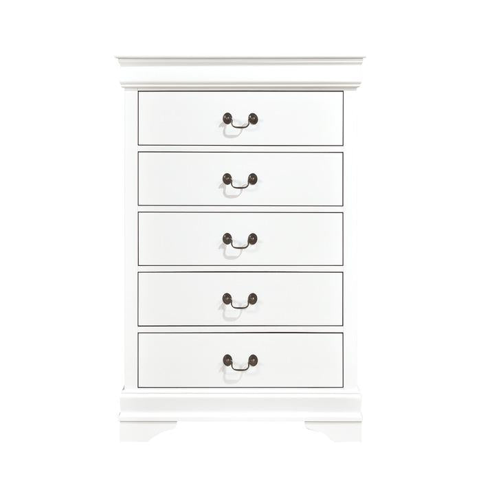 Mayville 5 Drawer Chest in White 2147W-9