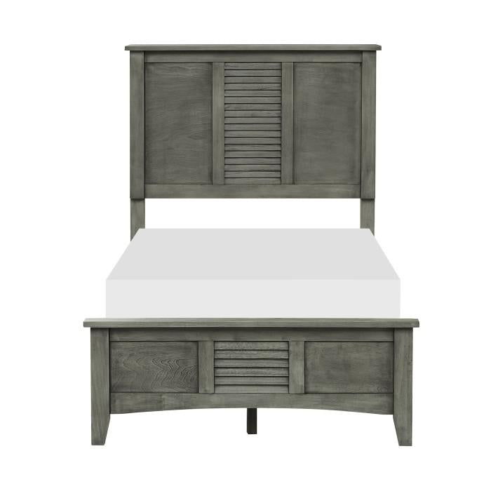 Garcia Twin Panel Bed in Gray