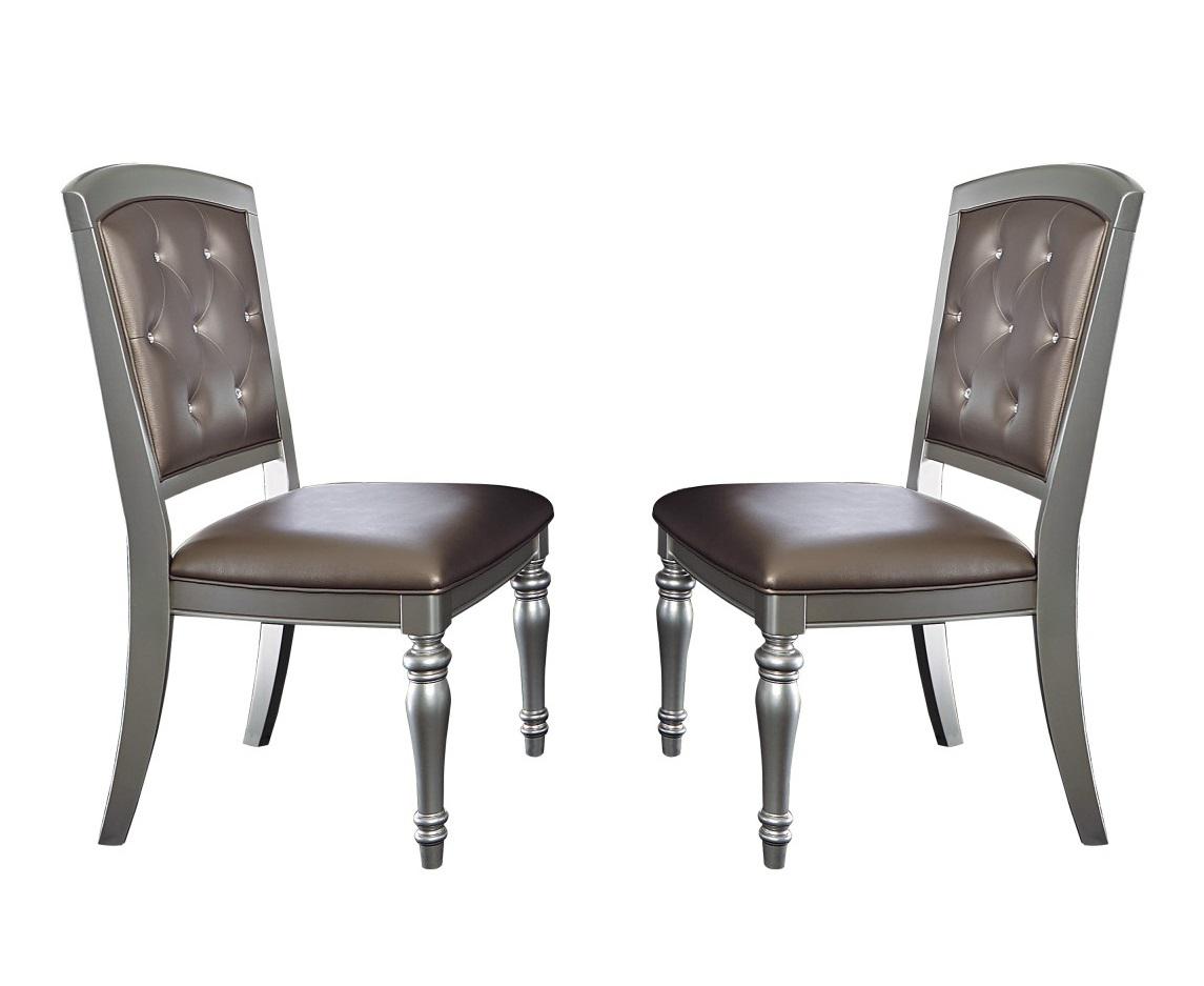Orsina Side Chair in Silver (Set of 2)
