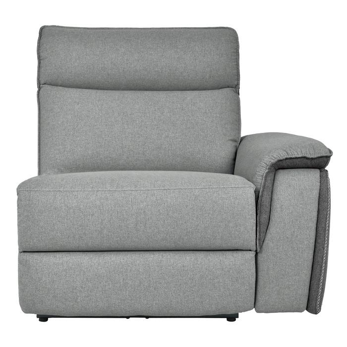 Maroni Power RSF Reclining Chair with Power Headrest and USB Port in Dark Gray/Light Gray 8259-RRPWH