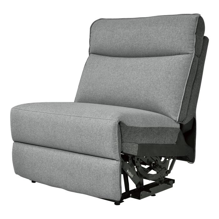 Maroni Power Armless Reclining Chair in Dark Gray/Light Gray 8259-ARPW