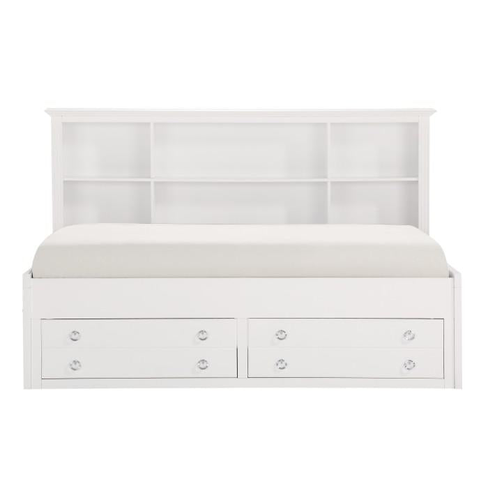 Meghan Twin Lounge Storage Bed in White 2058WHPRT-1*