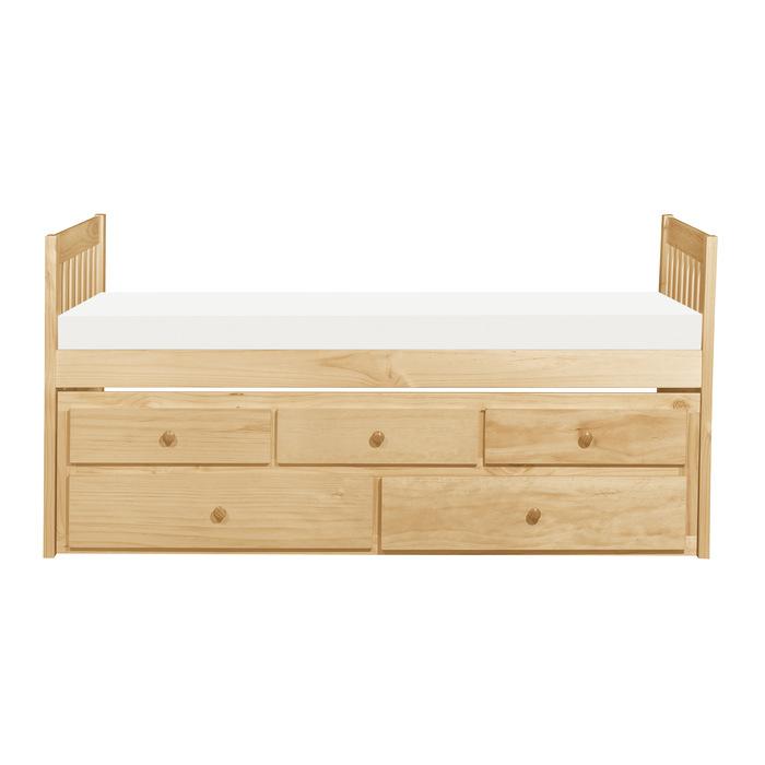 Bartly Twin/Twin Trundle Bed w/ 2 Storage Drawers in Natural B2043PR-1*