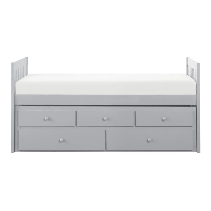Orion Twin/Twin Trundle Bed w/ 2 Storage in Gray B2063PR-1*