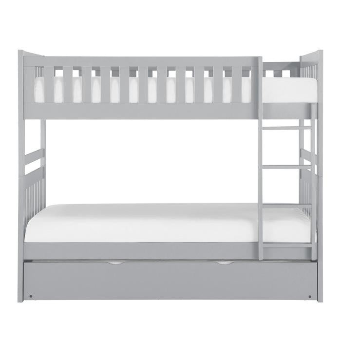 Orion Twin/Twin Bunk Bed with Trundle in Gray B2063-1*R
