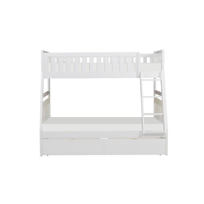 Galen Twin/Full Bunk Bed w/ Storage Boxes in White B2053TFW-1*T
