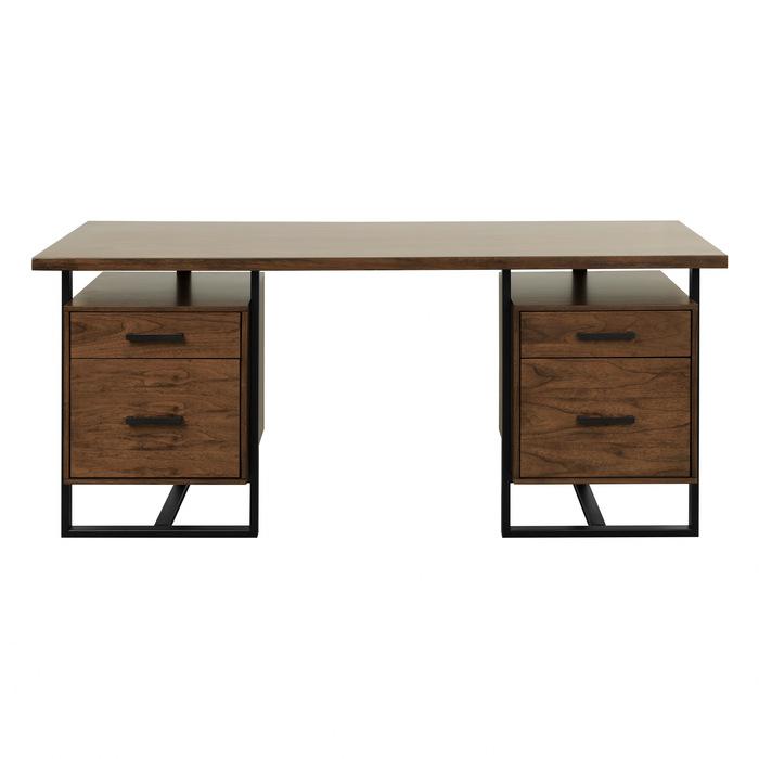 Sedley Writing Desk with Two Cabinets in Walnut 5415RF-15*