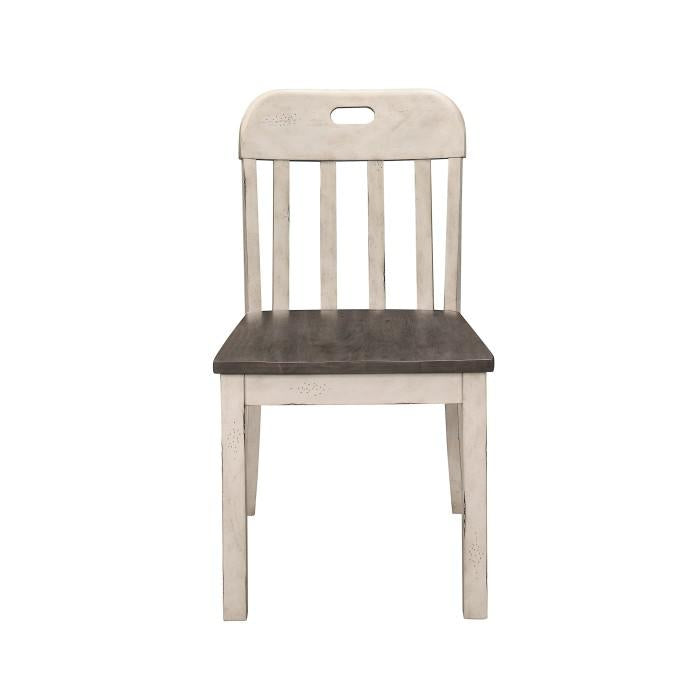Clover Side Chair in White & Gray (Set of 2)
