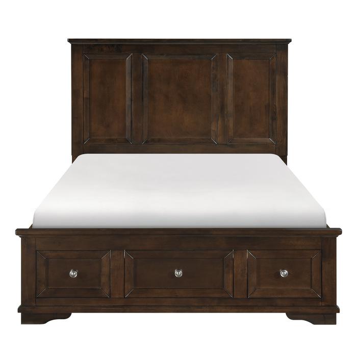 Eunice Full Platform Bed with Footboard Storage in Espresso 1844FDC-1*