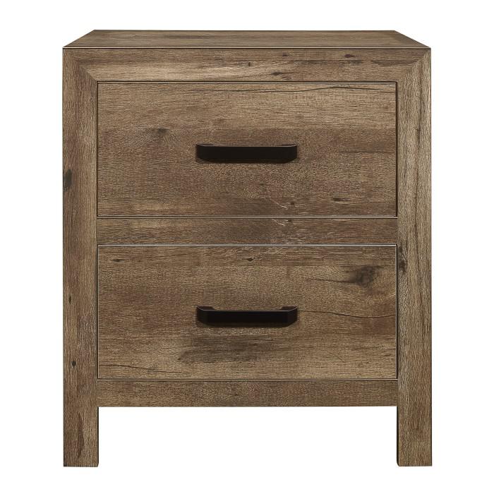 Mandan 2 Drawer Nightstand in Weathered Pine 1910-4