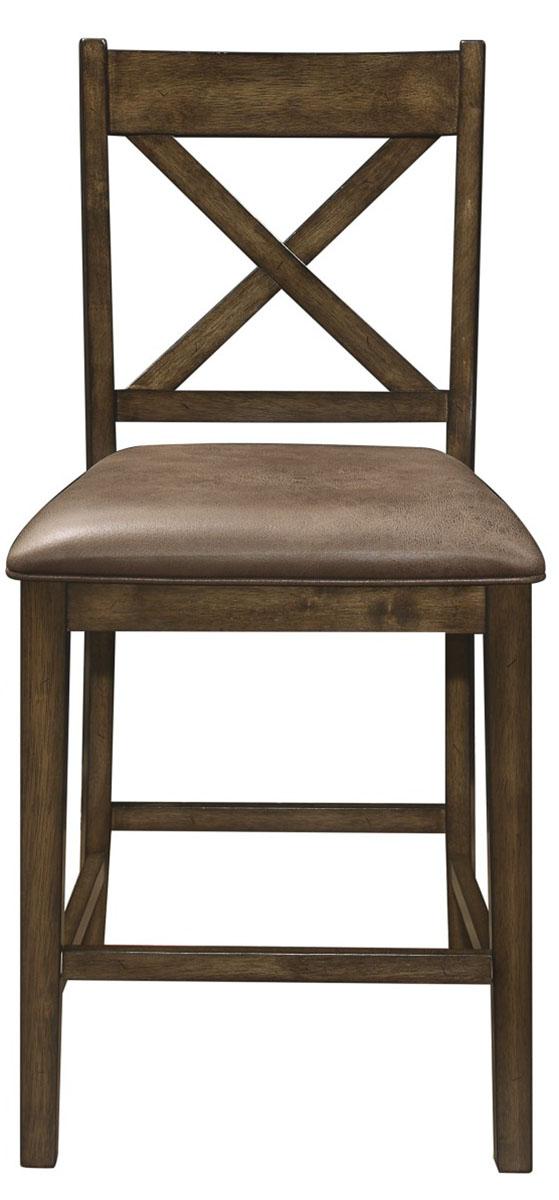 Levittown Counter Height Chair in Brown (Set of 2)