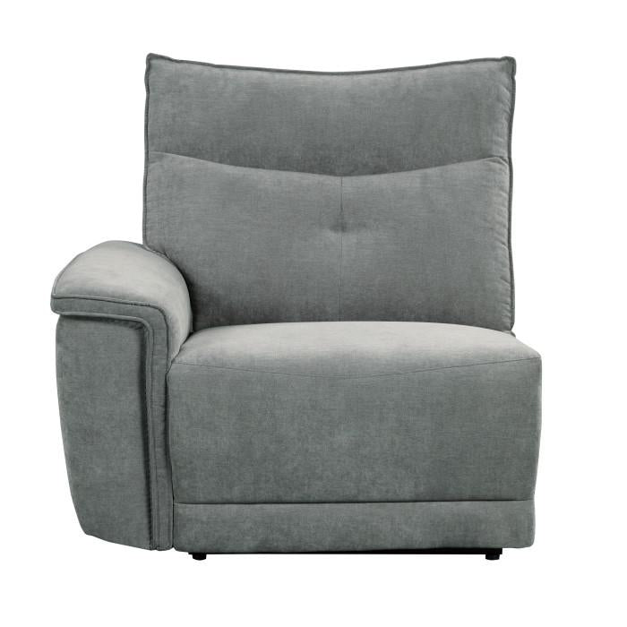 Tesoro Left Side Reclining Chair in Dark Gray 9509DG-LR