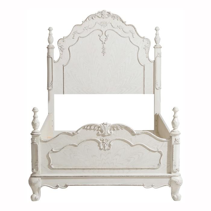 Cinderella Twin Poster Bed in Antique White