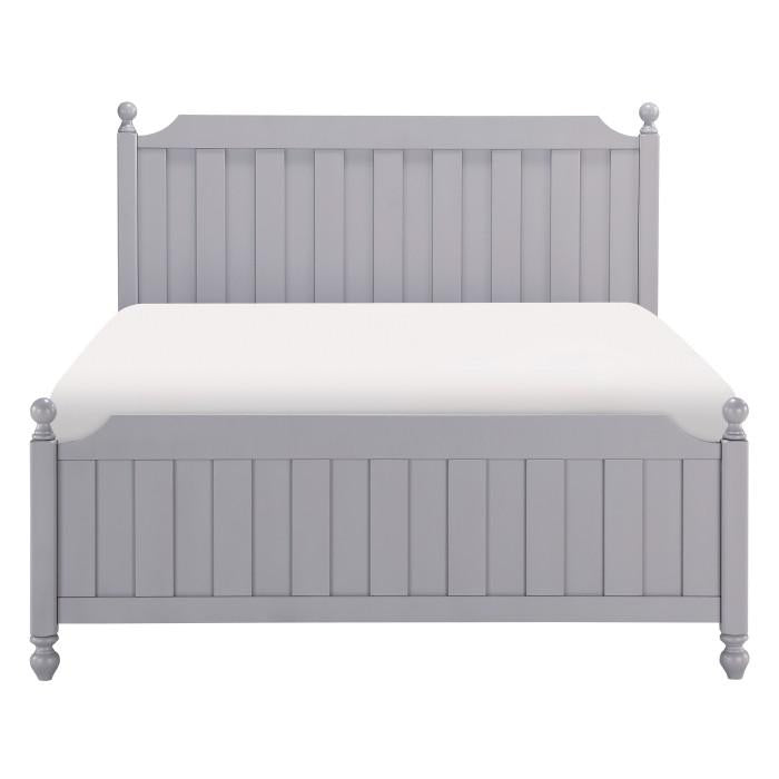 Wellsummer Queen Panel Bed in Gray 1803GY-1*