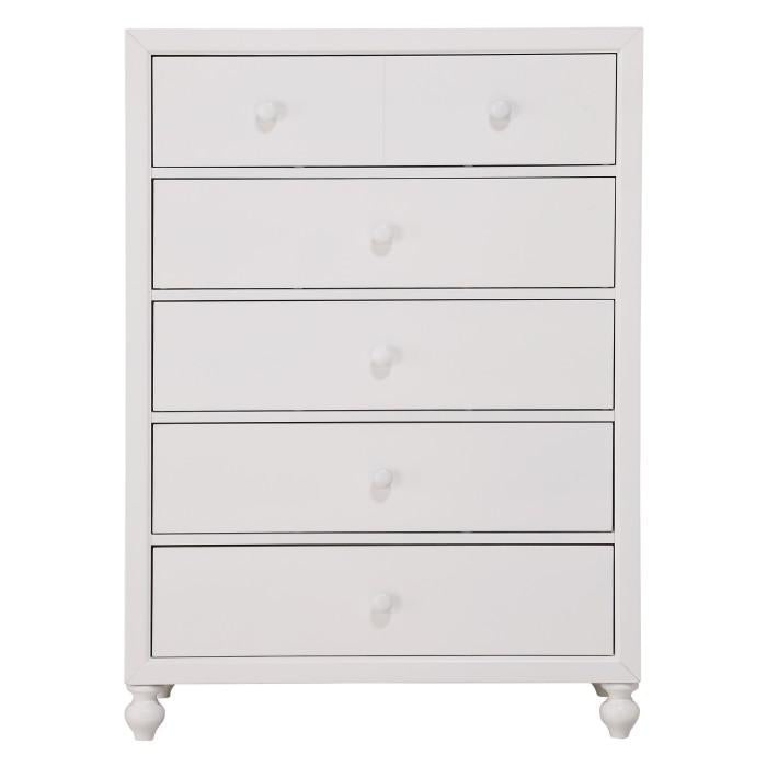 Wellsummer 5 Drawer Chest in White 1803W-9