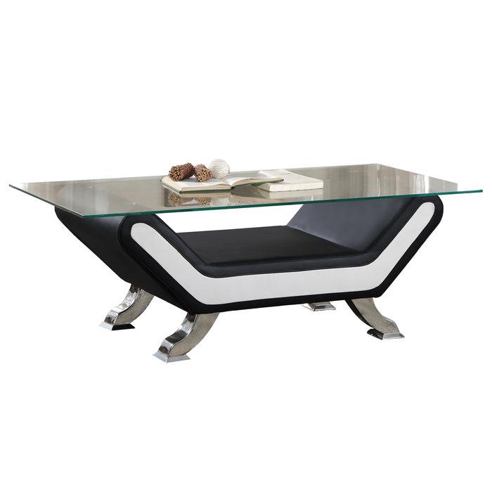 Veloce Cocktail Table in Black/Ivory 8219-30