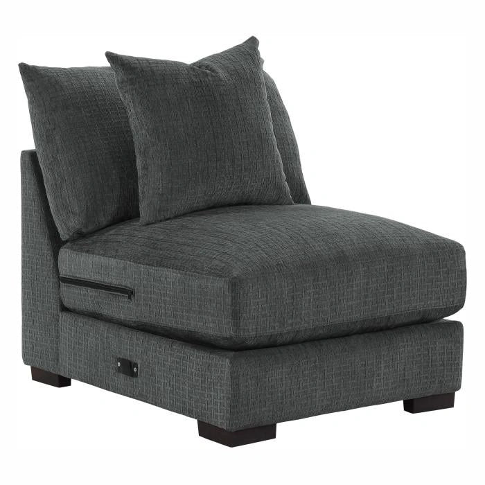 Worchester Armless Chair in Gray 9857DG-AC