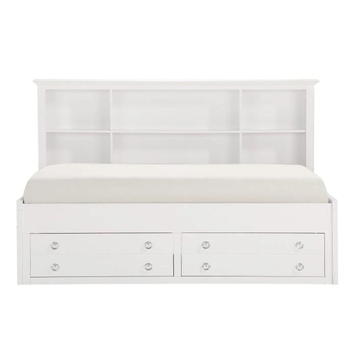 Meghan Twin Lounge Storage Bed in White 2058WHPRT-1*