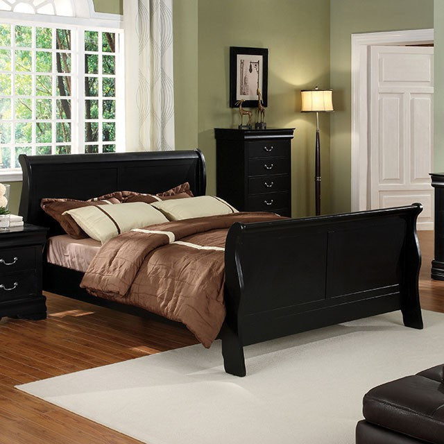 Louis Philippe Cal.King Bed Black