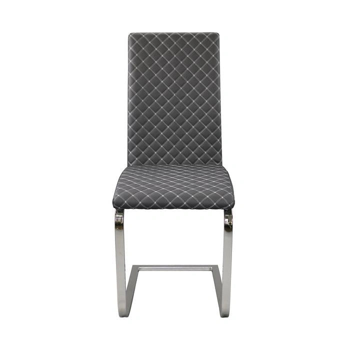 Yannis Side Chair in Chrome Metal (Set of 2)