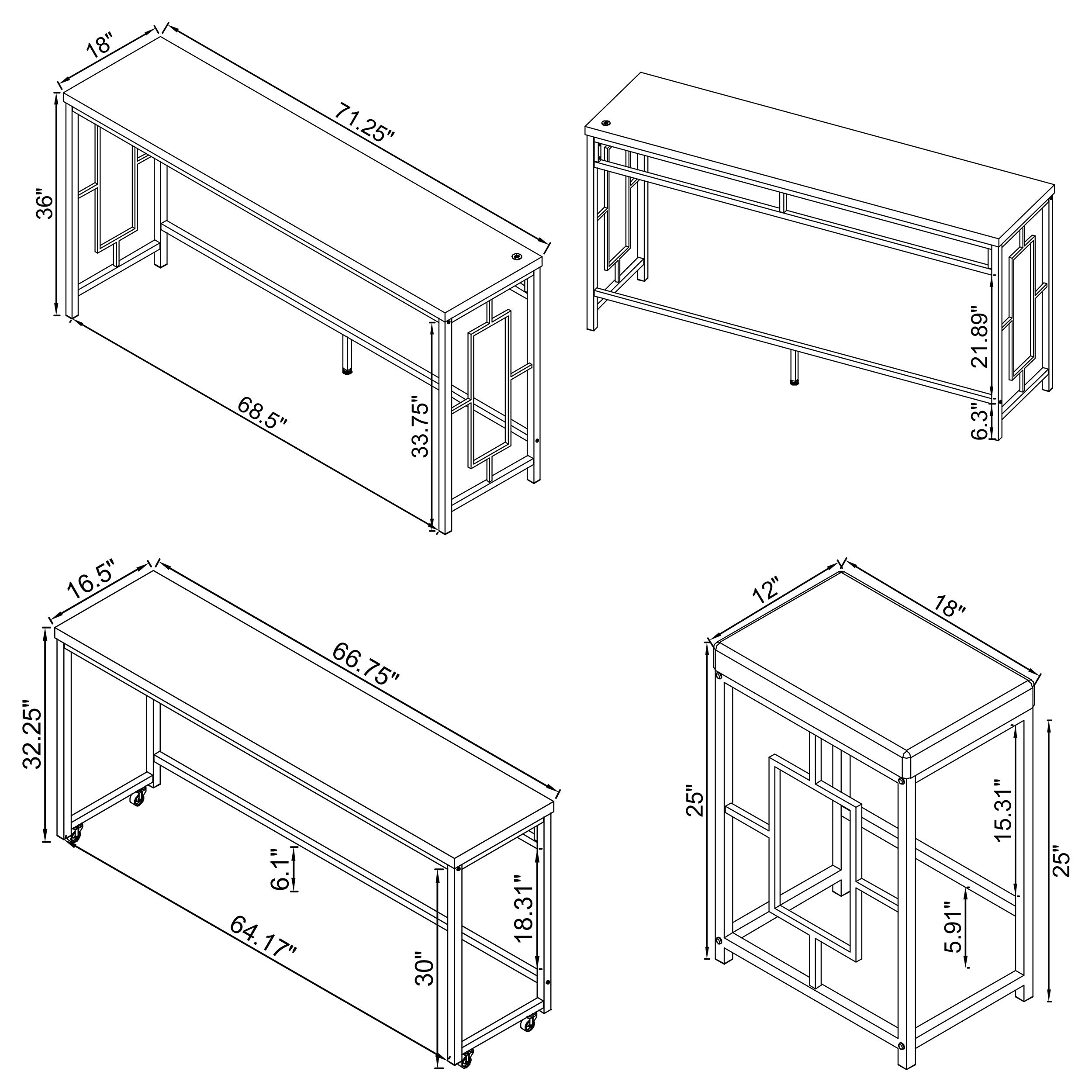 Jackson 5 Pc Counter Height Dining Set