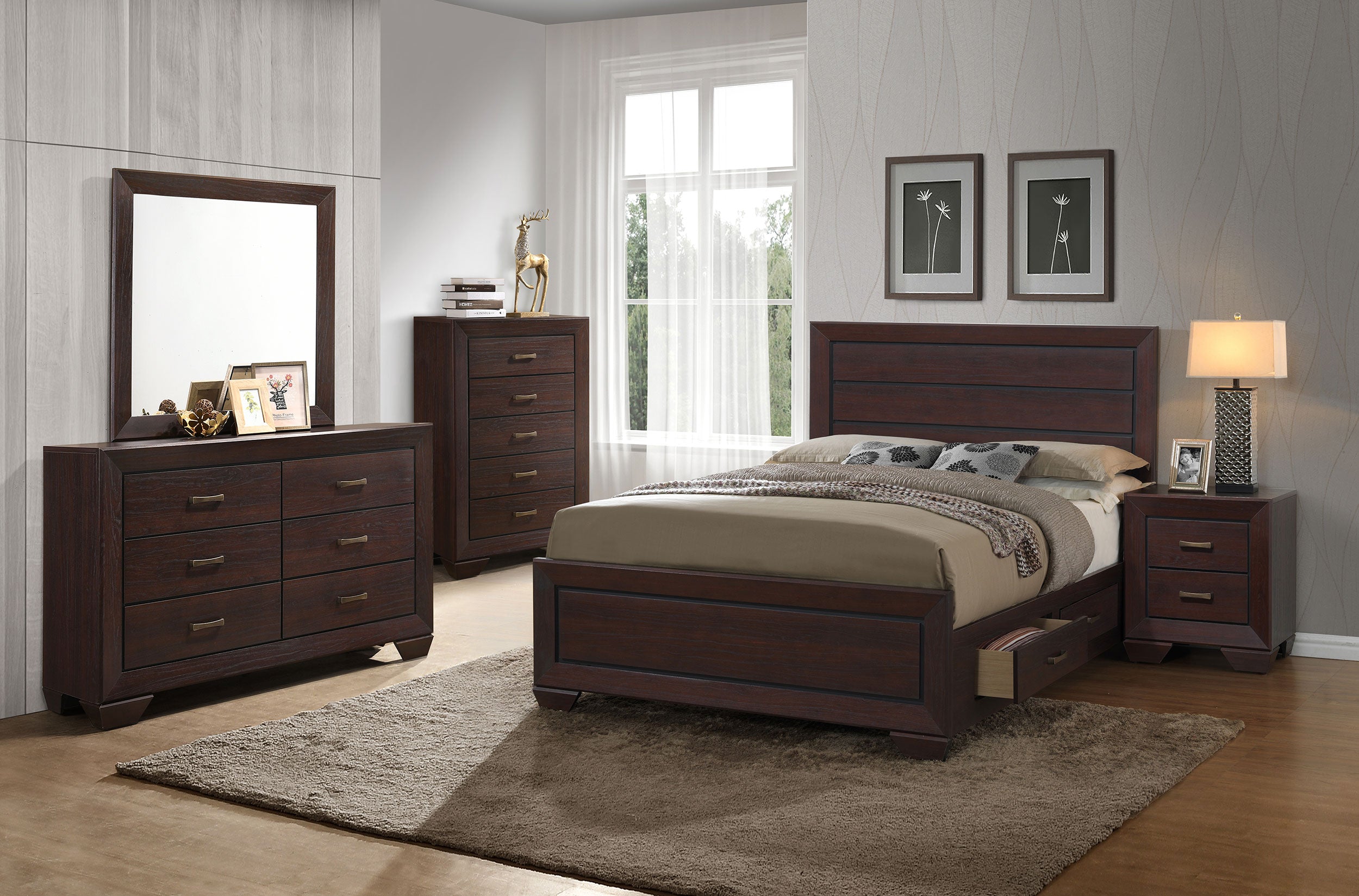 Kauffman Panel Platform Storage Bed