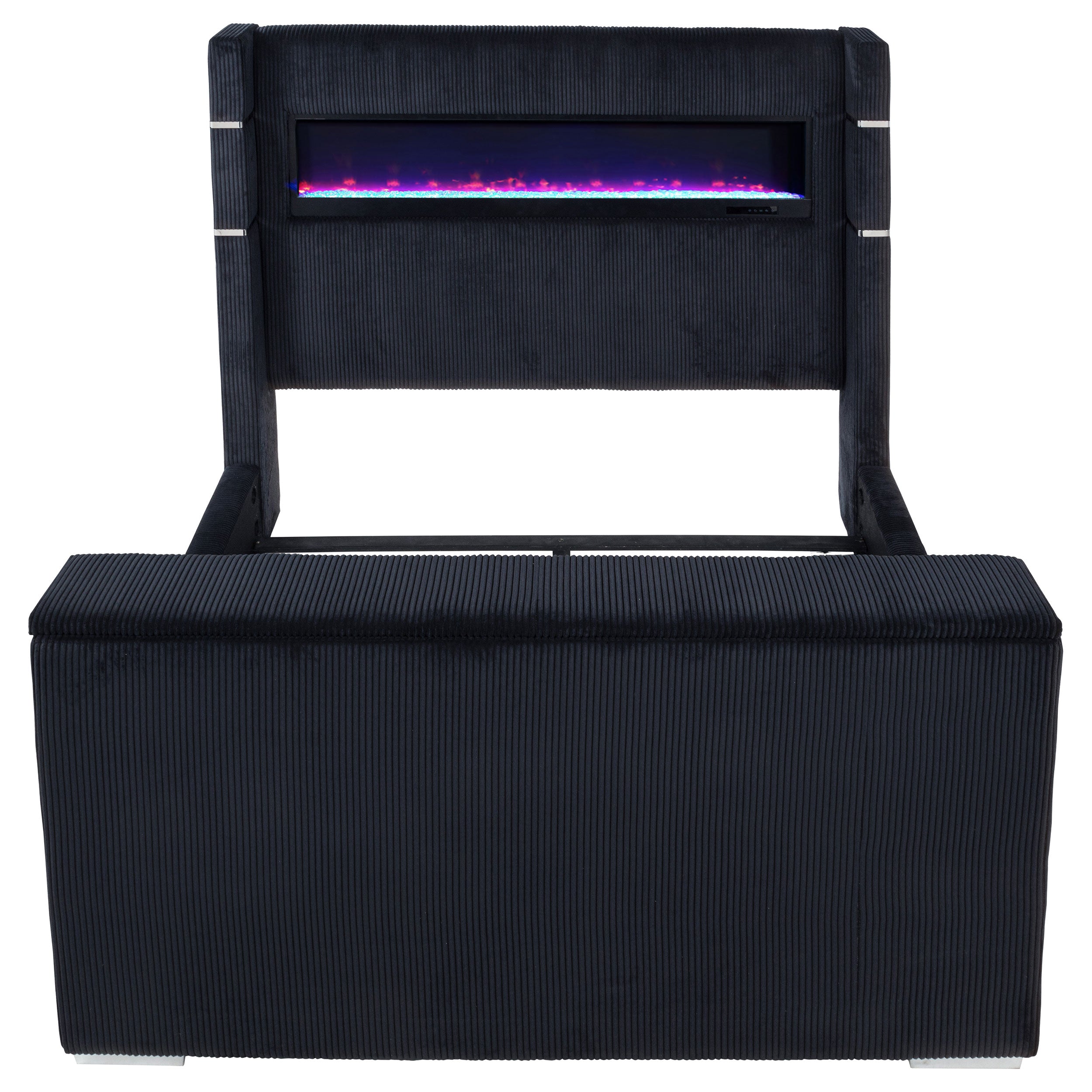 Tisdall Wingback TV Bed with Flame Visualizer