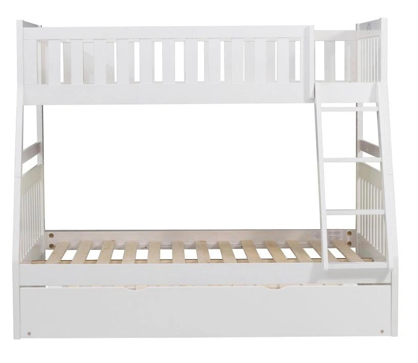Galen Twin/Full Bunk Bed w/ Twin Trundle in White B2053TFW-1*R
